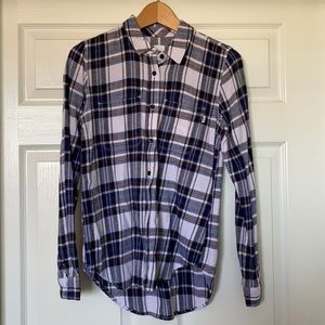 Juniors vans button down plaid long sleeve